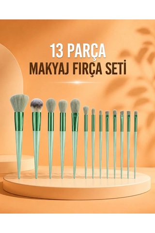 13 Parça Makyaj Fırça Seti Far Fırçası Allık Fırçası Yumuşak Uçlu