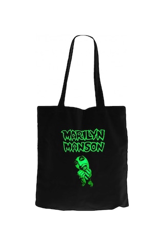 Marilyn Manson Smells Like Children Siyah Kanvas Bez Çanta Siyah