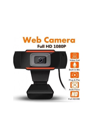 Webcam 1080p Konferans Kamera Dahili Mikrofon Chat Görüntülü Sohbet Yayın Kamerası Hd Video