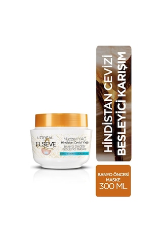 Elseve Hindistan Cevizi & Değerli Yağlar Eşsiz Karışım Banyo Öncesi Besleyici Saç Maskesi 300 ML