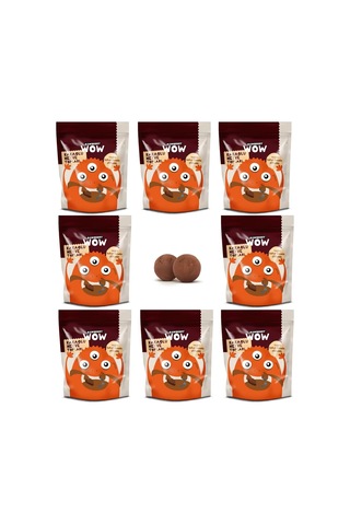 Kids Kakaolu Meyve Topları - Şeker İlavesiz - Glütensiz - Vegan - Zindeliklı Atıştırmalık 8 Paket 0.75 LT - 2.5 LT - 12 KG