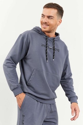 Tommy Life Petrol Kapüşonlu Kanguru Cep Lastik Paça Erkek Oversize Eşofman Takımı - 85117 Petrol