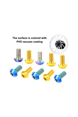 Fosenze Mountain Bike T25 Fren Diski Sabit Vidalari - M5x10mm Titanyum Alaşımlı - 12 Adet Kutulu - Gümüş Renk Gümüş