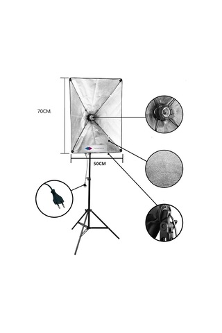 Deyatech 50 x 70 CM Pro LED Lambalı Video Işık Softbox 2'li