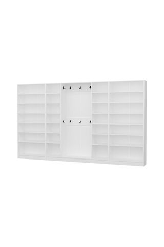 Minar Kale210 8 Kapaksız 6 Bölme Raf Portmanto Beyaz