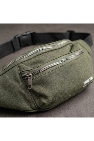 Trendexa Haki Unisex Bel Çantası Çapraz Askılı Günlük Kullanım Fermuarlı 30x13 Cm Mac