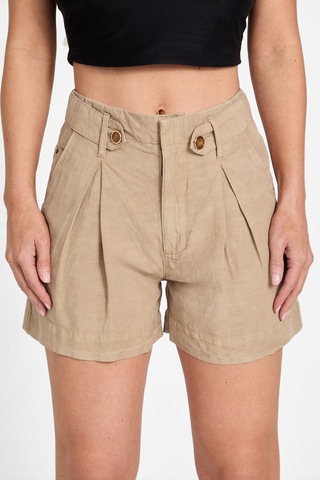 Guess Shaye Kadın Keten Karışımlı Relaxed Fit Şort Çok Renkli