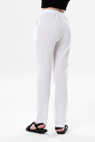 Eliş Şile Bezi Şile Bezi Çift Cepli Unisex Yazlık Pantolon Beyaz Byz-beyaz Beyaz