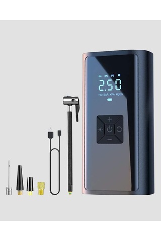 Cn Taşınabilir 80w Kablosuz Lastik Şişirme Pompası Dijital Ekranlı Çok Renkli