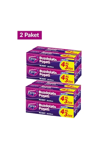 Buzdolabı Poşeti Küçük Boy 4 Al 3 Öde 4 40 20 X 30 Cm İkili Set
