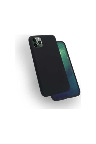 Apple Uyumlu iPhone 11 Pro Max Kılıf Zore Silk Silikon Siyah