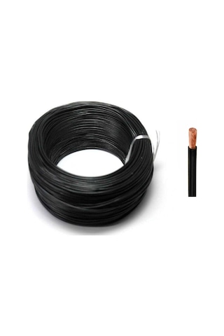 Seval H50v-k 4-sh ,siyah 4mm² 1-damar/çok Telli 1-mt Nyaf Kablo