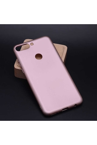 Huawei Y7 2018 Kılıf Zore Premier Silikon Kapak Saks Mavi