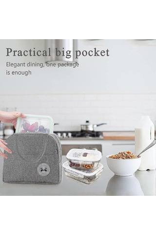 Yalıtımlı Öğle Yemeği Çantası, Taşınabilir Öğle Yemeği Çantası, Ofis, Okul, Seyahat, Kamp Yemeği İçin Su Geçirmez Öğle Yemeği Kutusu Çok Renkli