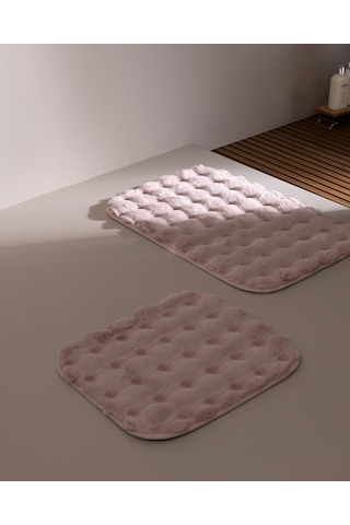 Madame Coco Sovelle 2'li Banyo Paspası - Pudra 8684427344859 Çok Renkli