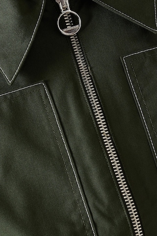 About Blank Green Technical Twill Utility Erkek Spor Ceket Yeşil