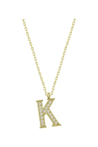 Casera's Gümüş Gold K Harfi Kadın Kolye Csr2184224 Gümüş