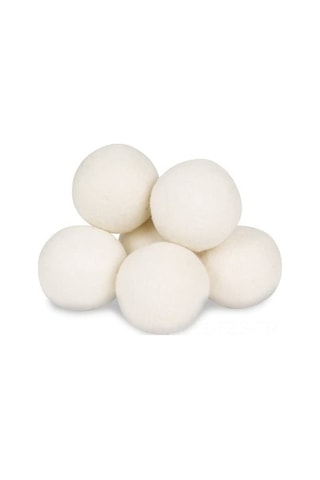 Fosenze 6 Adet Yeni Zelanda Yünü Kurutma Topu - Evde Çamaşır Temizliği Ve Kurutma İşini Kolaylaştırır Açık Sarı