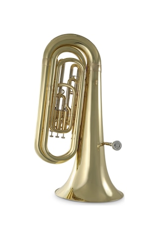 Roy Benson Tb-301-3 Pistonlu Tuba Profesyonel - Bb Tuba 3 Pistonlu Mekanizma, Sarı Pirinç Gövde, Nikel Gümüş Dış Slaytlar, Lake Bitiş Ölçüler: 3/4 Ölçü Kompakt Tasarım