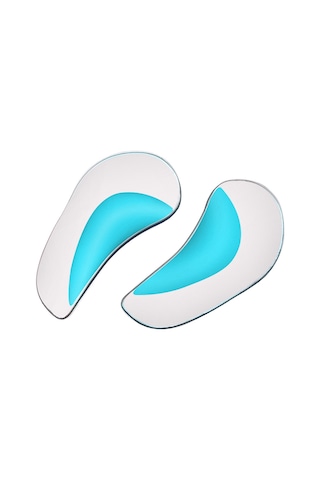 Qingmipy Düz Taban Destekleyici Jel Ayaklık - Plantar Fasiit Ve Ağrı Giderici - Mavi S Beden