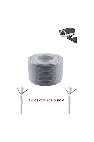 Fury 2+1 0.50mm Cctv Kablo Güvenlik Kamera Kablo 300m Metre