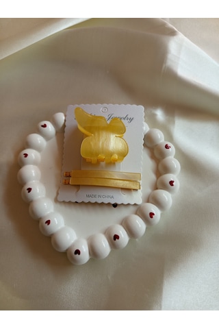 3lü Set Kemik Kıstırmalı Toka Çok Renkli