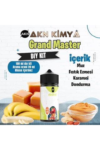Grand Master Five Pawns Dıy Kit Muz Fıstık Ezmesi Karamel Gıda Aroması %20 Oranda Aroma İçerir Hazır Değildir 100 Ml