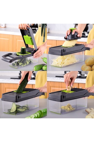 Altron 16 Parça Hazneli Sebze Doğrayıcı Dilimleyici Kesici Çok F