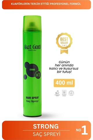 Akat Gardi Saç Spreyi Strong No:1 Yeşil 400 Ml