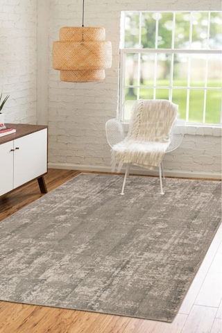 Foldy Modern Desenli Dokuma Taban Dekoratif Gri Halı Fl 37