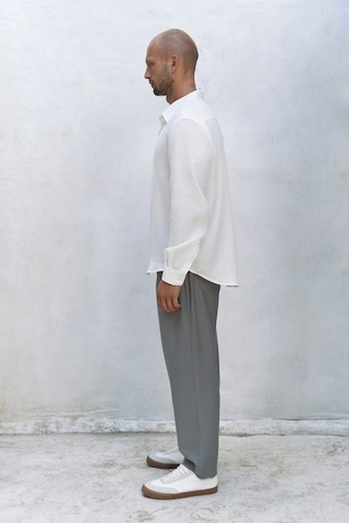 Mai Collection Mai Studios Co. Bice Ekru Keten Oversize Erkek Gömlek Ekru