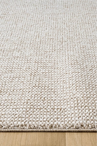 Leiva Home Bej Beyaz Bohem Bukle Dokulu Yumuşak Modern Saçaklı Salon Yatak Odası Mutfak Halısı