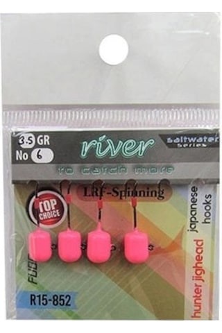 River Hunter Pembe Glowlu Jighead 4 Lü Paket 3,5gr - Standart