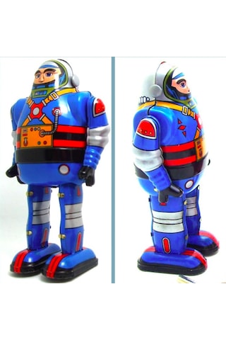 Omeniv Mavi Astronot Adam Teneke Oyuncak Anahtar Kurmalı 42205956