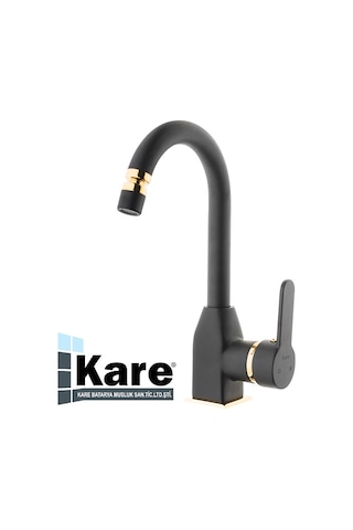 Kare Stil Mix Lavabo Bataryası Siyah Mat Lavabo Bataryası Siyah