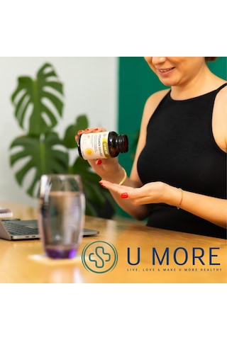 U-More Vitamin D3 1000IU Vitamin K2 60 Yumuşak Kapsül