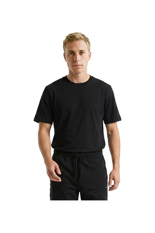 Sportive Bane Erkek Siyah Günlük Stil T-shirt 26ye0017-syh