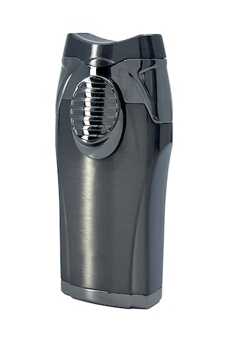 Parmida Gunmetal 3 Ü 1 Arada Lüks Puro Çakmağı Entegre Punch Delici Füme