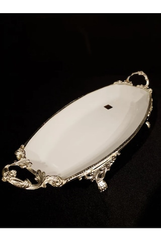 Limoges Paniz Sunum Tabağı Ayaklı 41 Cm Gümüş Whs148
