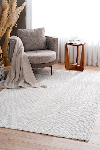 Koza Hayad Nomad Krem Halı Kilim Salon Oturma Odası Yatak Odası Koridor Makine Halısı A2417a. Krem