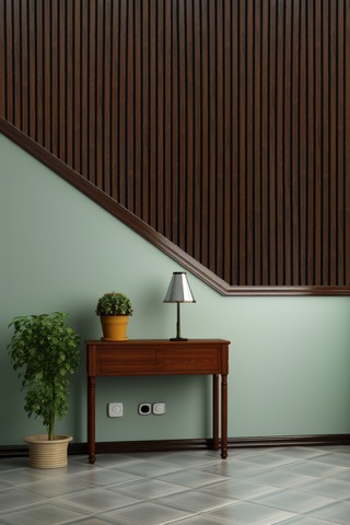 Mdf Ahşap Akustik Duvar Paneli 60x275 Cm - Ceviz 60x275