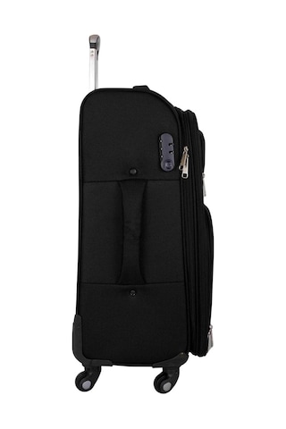 Bagacar Ultra Hafif Körüklü Kumaş 3 Lü Valiz Seti Siyah