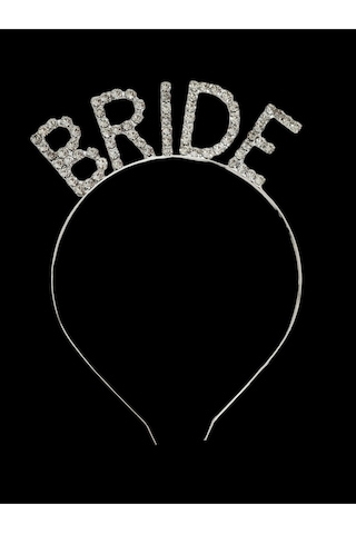 Bride Pırlanta Model Metal Kristal Taşlı Taç Bekarlığa Veda Nedime Tacı Çok Renkli