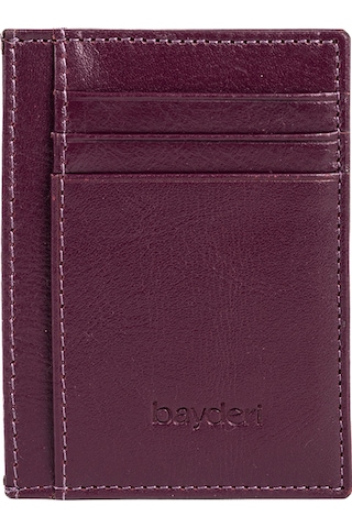 Bayderi Biwoly Deri Kartlık Mor