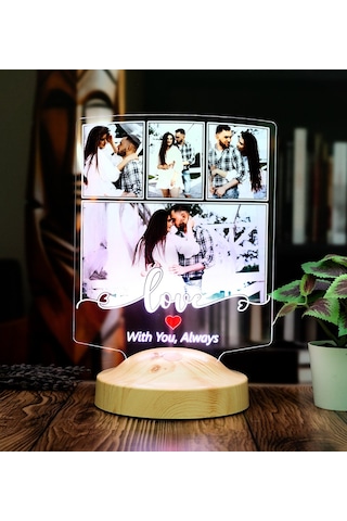 Fotoğraflı Love Led Lamba Eşe & Sevgiliye Anlamlı 14 Şubat Hediyesi