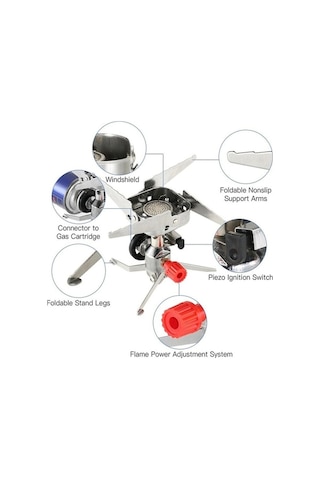 Ganzhoushop Ve Taşınabilir Taşıma Sobası Sobası Sırt Piezo Kutusu Katlanır Kamp İle Gaz Çantası Çantası Ateşleme Açık Qq Çok Renkli