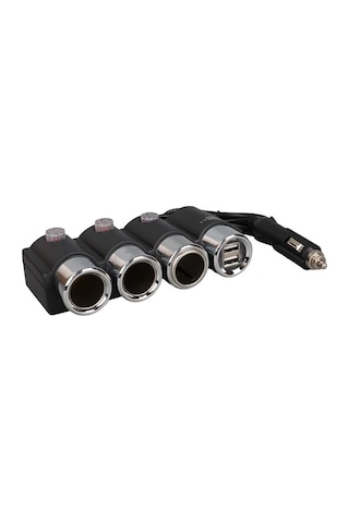 Olesson 1508 12-24v Çift Usb Girişli 120w 80cm Kablolu 3 Lü Araç Çakmak Çoklayıcı