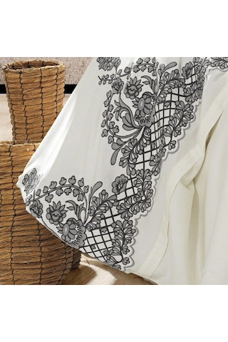 Nazik Saten Nevresim Takımı Çift Kişilik Monza Gri Diğer