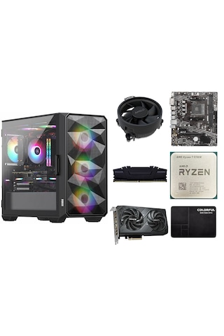 Ramtech Bilgisayar RMT-N11F-09 R7-5700X 16 GB 480 GB SSD RTX5060 Free Dos Masaüstü Oyuncu Bilgisayarı
