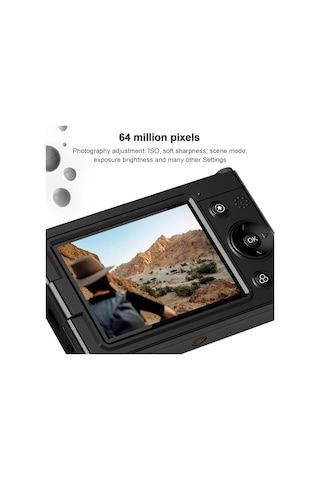 Springsun Taşınabilir 4k Ccd Wifi Dijital Kamera 64mp 2.83 İnç 28x Dijital Zoom 80 Filtre Efekti